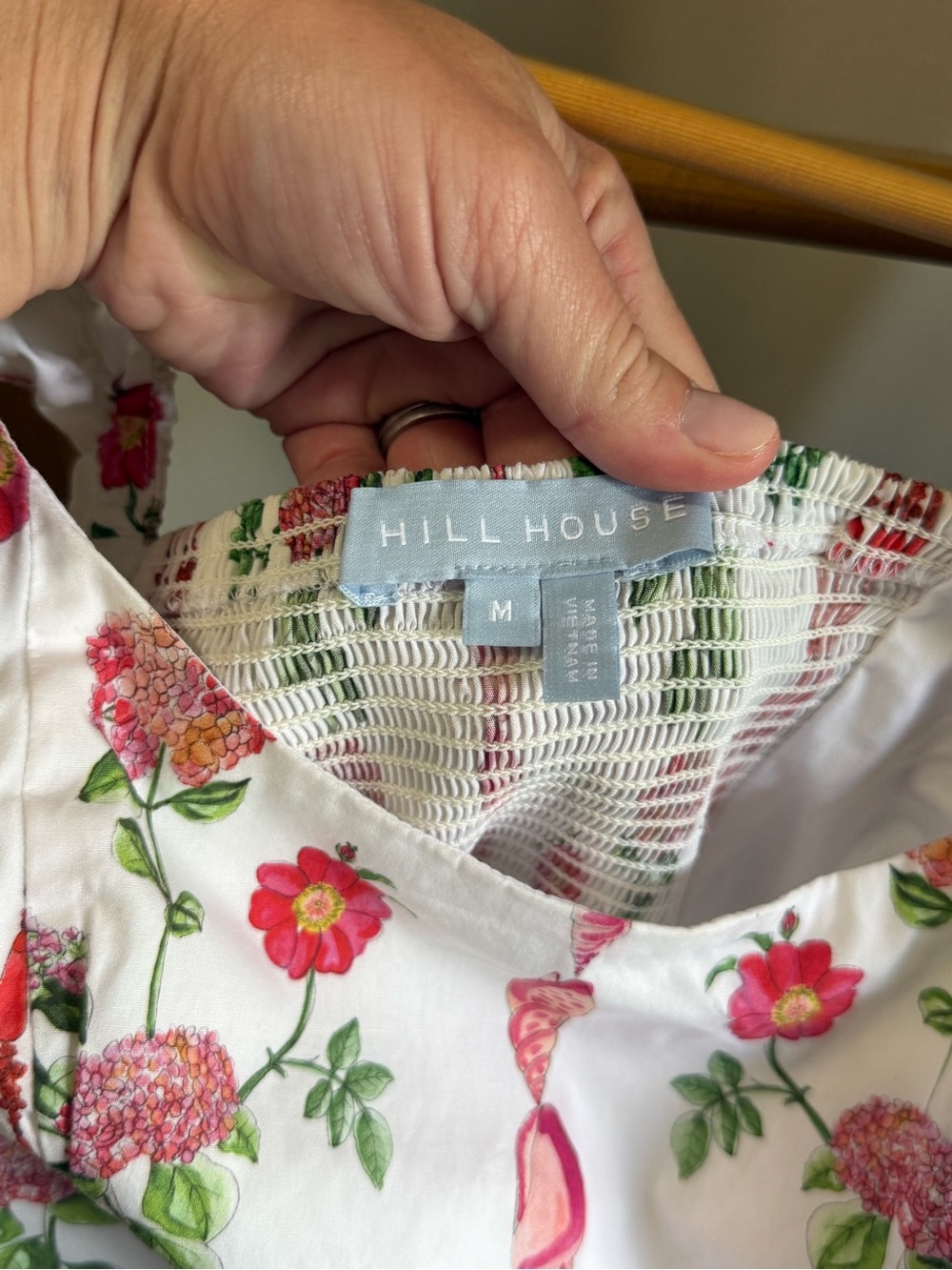 Hill House White Dress with Pink Floral Print - Picture 5 of 5